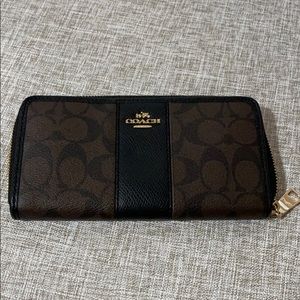 Brown and black Coach Wallet